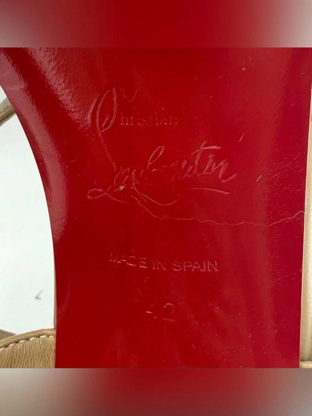 NIB Christian Louboutin Calakala 70 mm Toffee Tan Leather Platform Heel Pumps